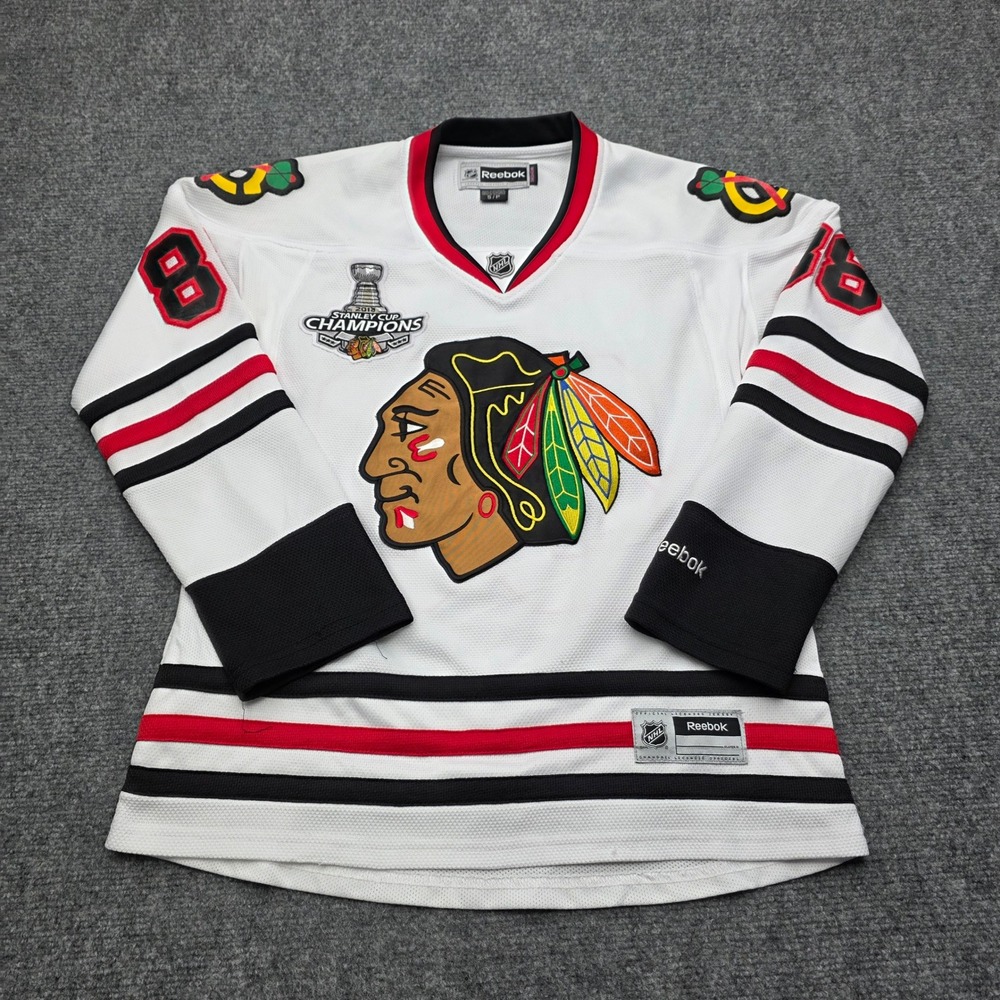 Patrick Kane Chicago Blackhawks Reebok Jersey Women Small 2013 Stanley Cup Champ - Picture 2 of 11